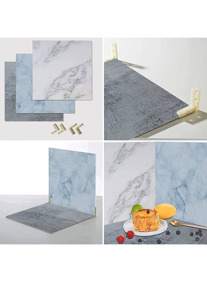 Z UO midi E 5 قطع 10 لوحات نمط الصورة الخلفية لوحة 40 × 40 سم ، وتستخدم لوضع الطائرة أو الغذاء خلفية التصوير الفوتوغرافي الرخام الأبيض لوحة خلفية صورة الجدول لوحة خلفية ، صورة لوحة خلفية - Image 3