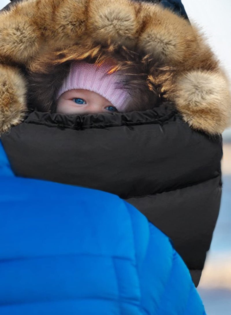 Excefore Universal Pushchair Pram Footmuffs, Stroller Footmuff Baby Bunting Bags, Winter Thicken Warm Pram Footmuffs, Weatherproof Sleeping Bag for Strollers, Pushchairs, Prams, Car Seat, 0-2 Years - Image 3