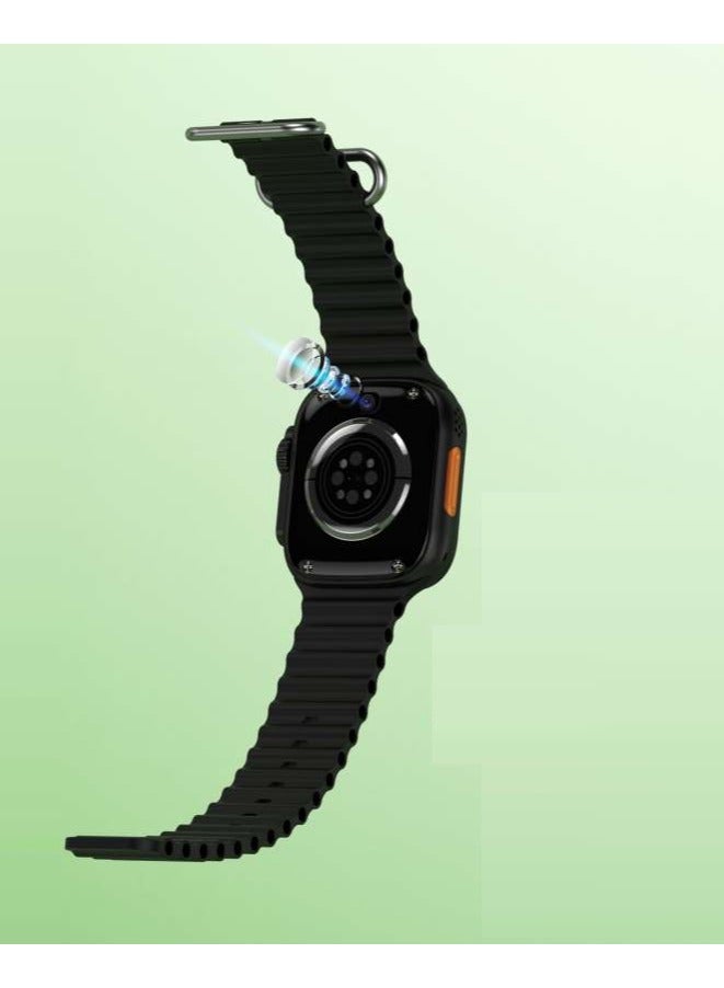 Modio ST10 Smartwatch with 2.2 Inch Display Dual Camera Sim Card Slot and 3 Pair Straps Designed for Ladies and Gents Black - Image 2