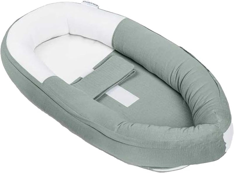 Doomoo Cocoon Tetra Jersey Green Baby Nest - Image 1