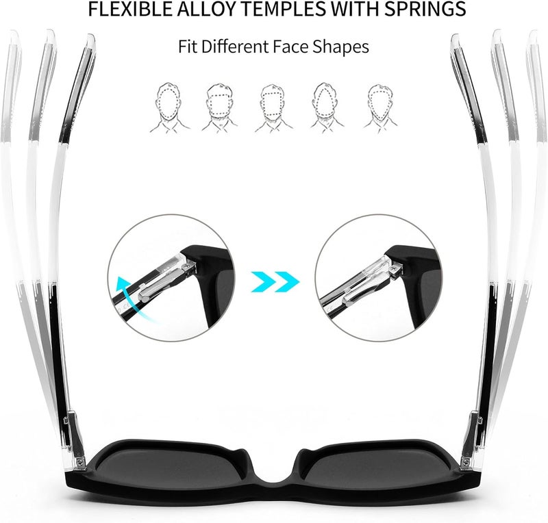 Joopin Square Sunglasses Men Women Classic Rectangle Polarized Sun Glasses Driving Fishing UV Protection - Image 4