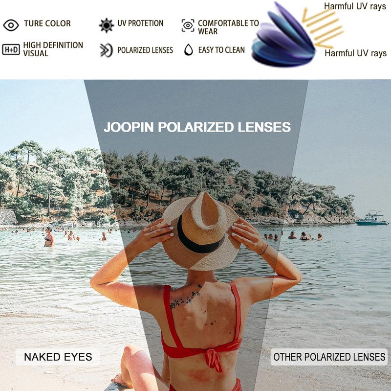 Joopin Square Sunglasses Men Women Classic Rectangle Polarized Sun Glasses Driving Fishing UV Protection - Image 3