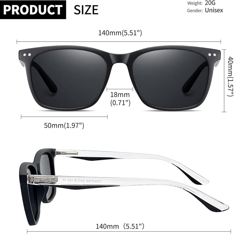 Joopin Square Sunglasses Men Women Classic Rectangle Polarized Sun Glasses Driving Fishing UV Protection - Image 5