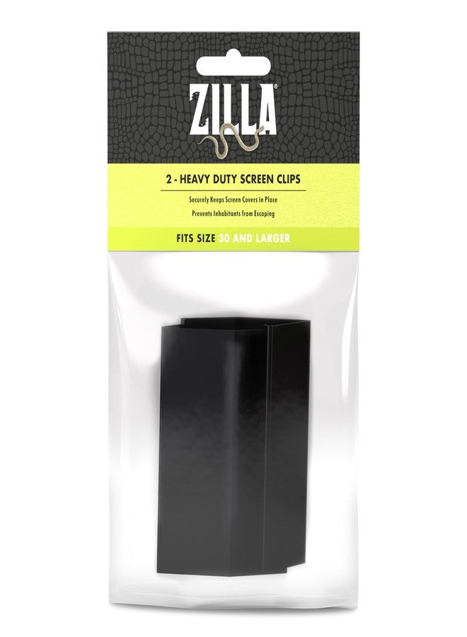 Zilla Heavy Duty Screen Clips, Secures Screen Covers to Terrarium, Fits Size 30G and Larger, 2 pack, Large - Image 1