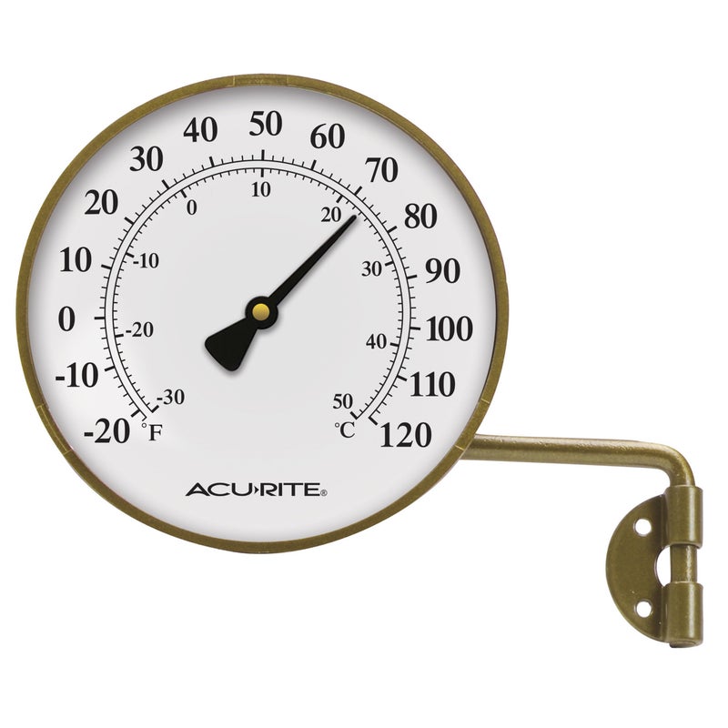 Acurite AcuRite brass 00334 4Inch Swivel Thermometer 35 Inch