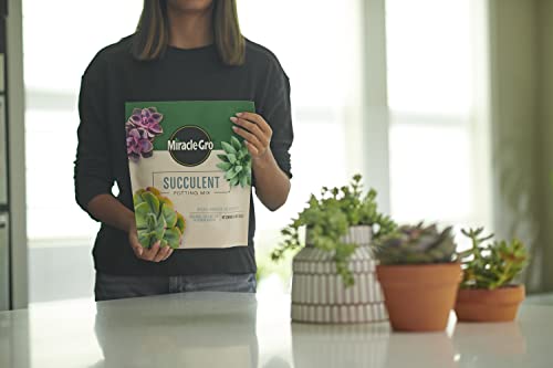 Miracle-Gro Succulent Potting Mix - Fertilized Soil with Premium Nutrition for Indoor Succulents, 4 qt. (2-Pack) - Image 3