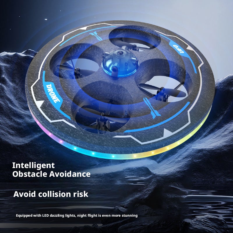 Foam Remote Control UFO Drone with Obstacle Avoidance, 4-Channel, for Kids - Image 3