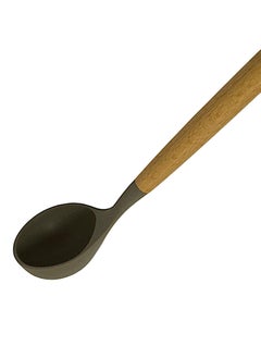 YOLO Deep Soup Ladle Kitchen Utensil Silicone Cooking Utensils Wood Handle Gadgets for Nonstick Cookware-32cm  - Image 4