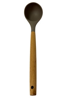 YOLO Deep Soup Ladle Kitchen Utensil Silicone Cooking Utensils Wood Handle Gadgets for Nonstick Cookware-32cm  - Image 5