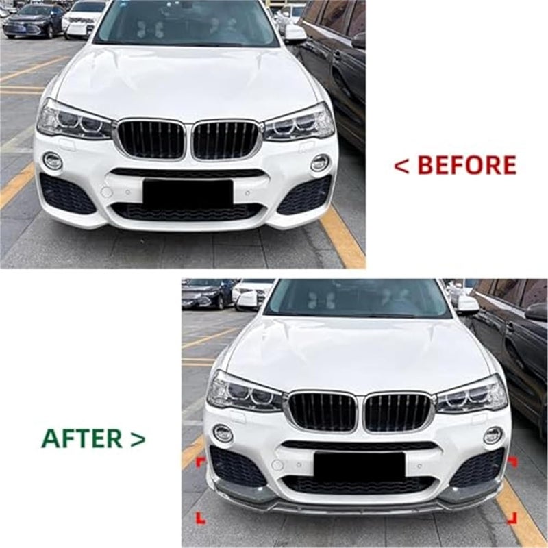 Wivplex Front Bumper Spoiler Lip for BMW X3 F25 X4 F26 - Image 5