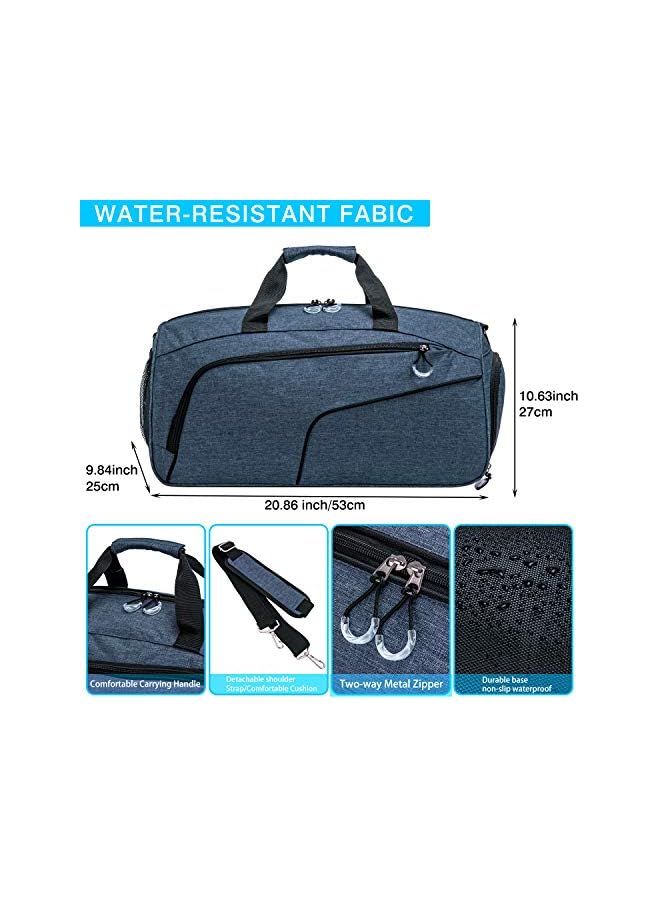 PROMASS Sports Gym Bag With Shoes Compartment &Wet Pocket Gym Duffel Bag Overnight Bag For Men And Women - Image 5