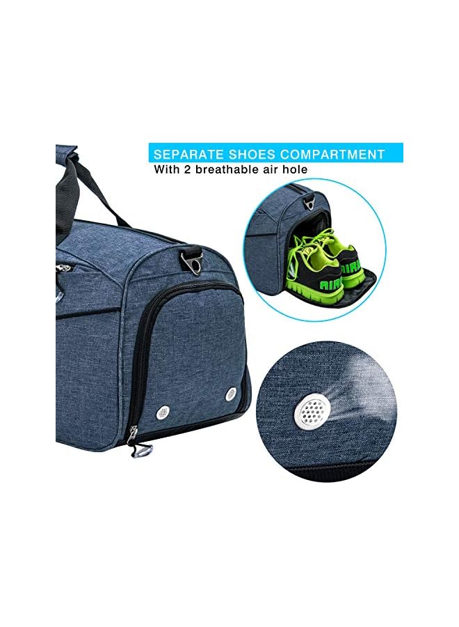 PROMASS Sports Gym Bag With Shoes Compartment &Wet Pocket Gym Duffel Bag Overnight Bag For Men And Women - Image 4