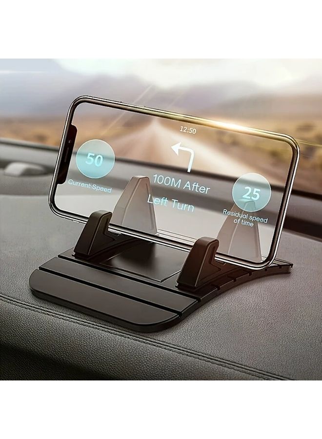 Silicone Car Dashboard Phone Mount Anti Slip Multi Angle Navigation Holder 1pc - Image 1