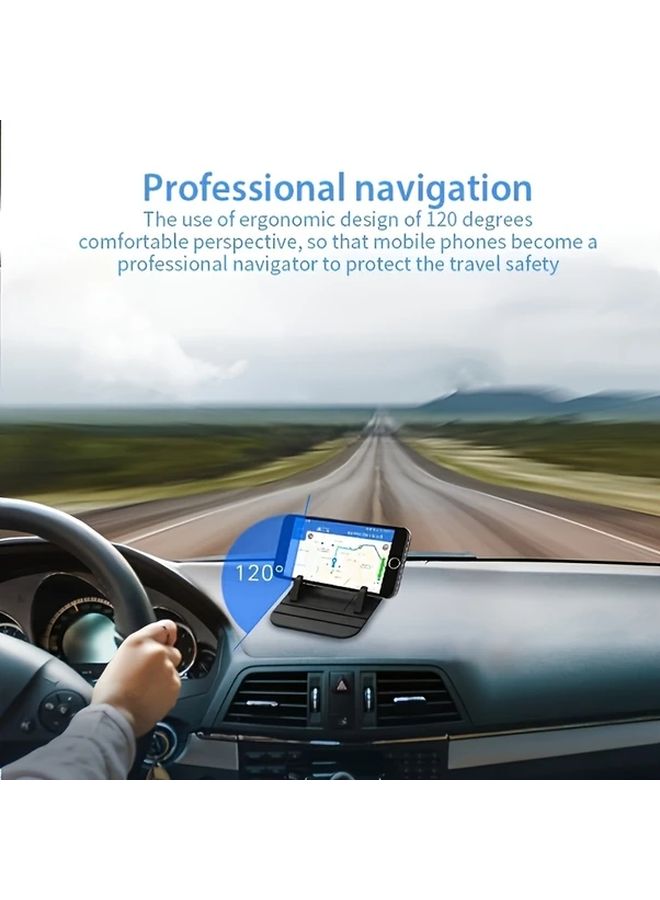 Silicone Car Dashboard Phone Mount Anti Slip Multi Angle Navigation Holder 1pc - Image 4