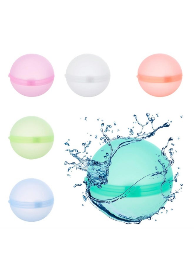 Generic Silicone water balloon reusable water balloon children's toy water balloon silicone water burst ball 6 sets  - Image 1