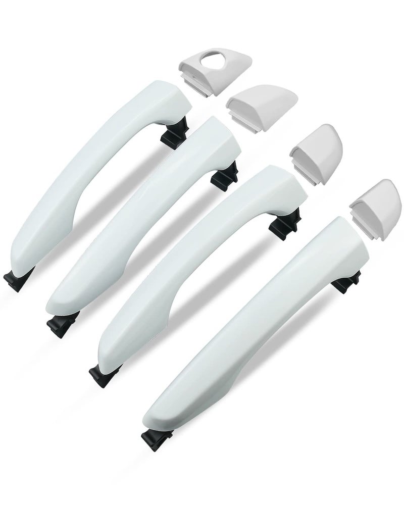 PNYZIK 4 PCS Exterior Outside Door Handle with Handle Cover Fit for Hyundai Elantra Sedan 20172020 Replace 82661F0010 82662F0020 Front Rear Left Right