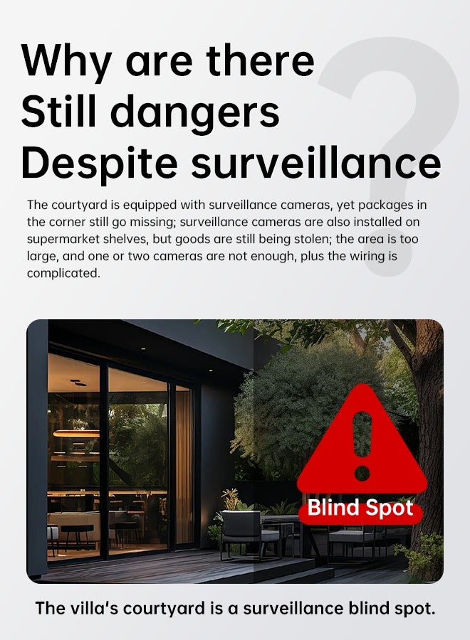 Generic Four-camera Ultra-clear Outdoor Security Camera with Night Vision Function, Remote Monitoring Intercom, WIFI Connection  - Image 4