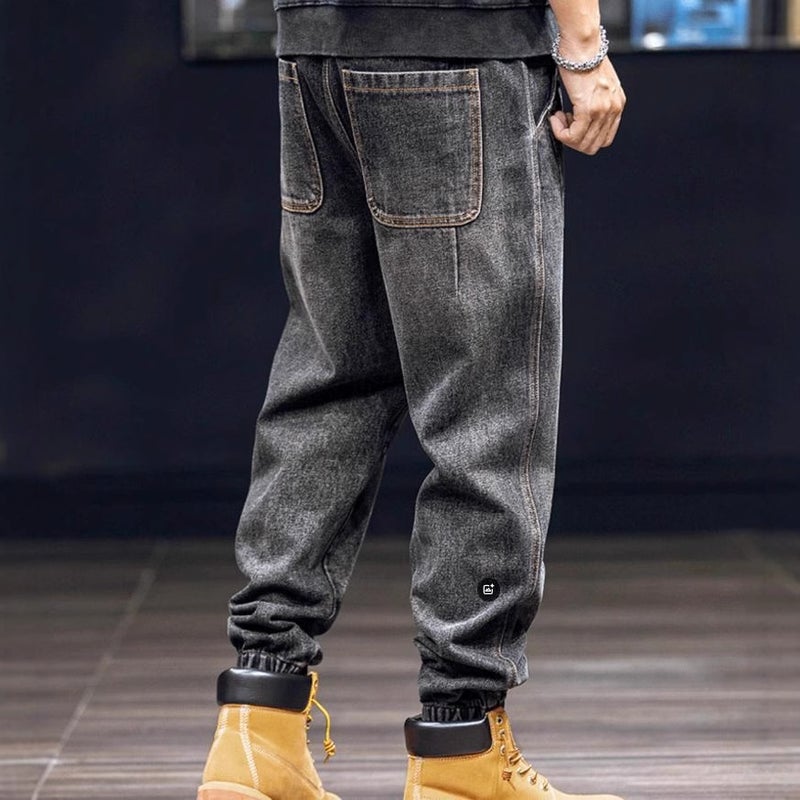 Unisex Classic Denim Jeans Loose Fit Daily Outdoor Wear - Image 5