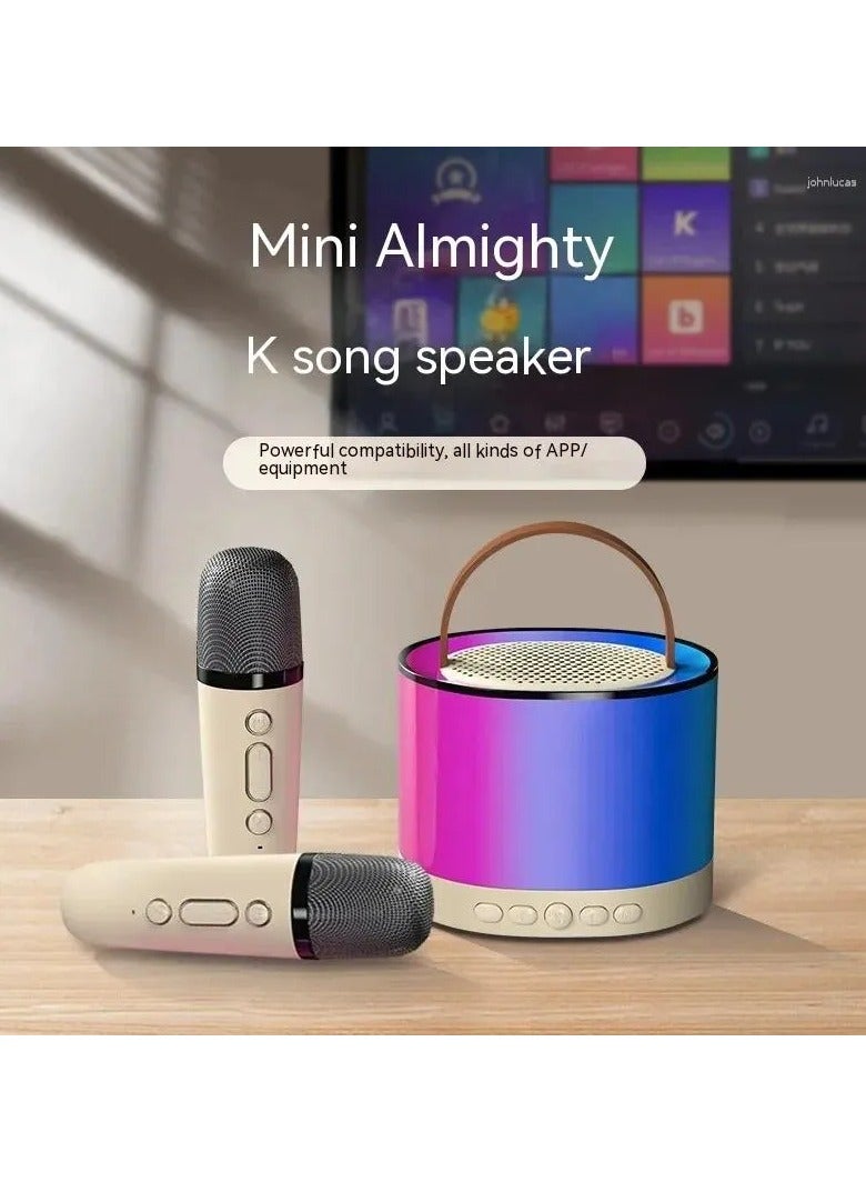 Wireless Bluetooth Speaker with Microphone, RGB Music Player Karaoke Machine for Home - Image 2