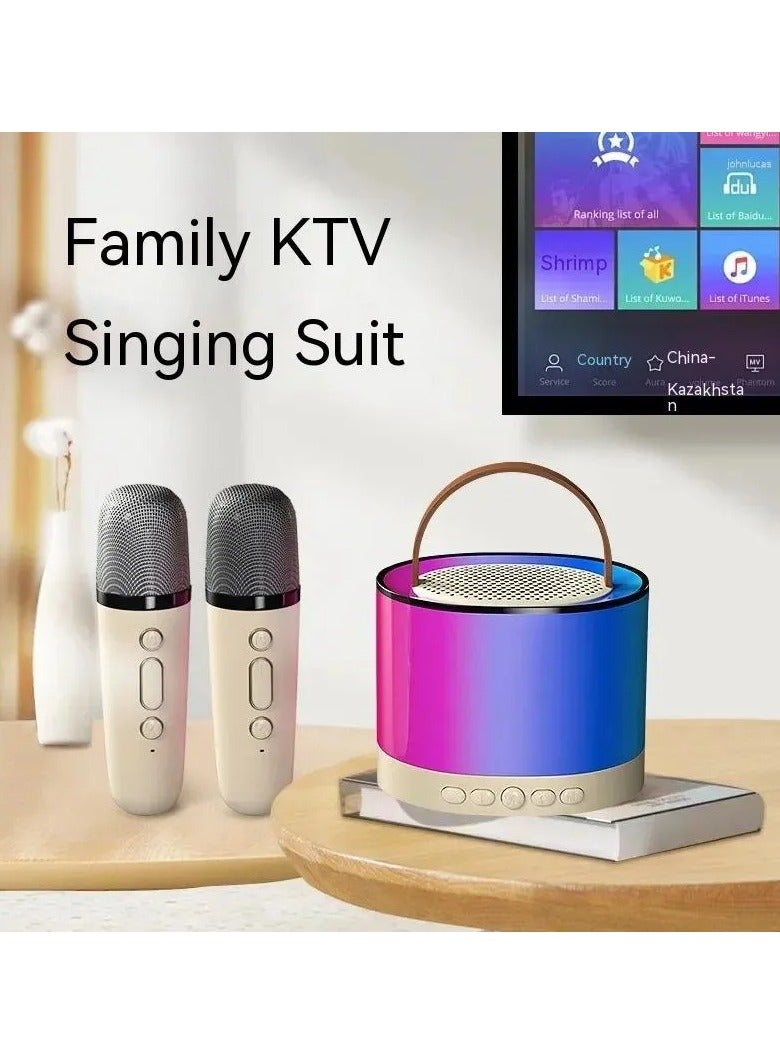Wireless Bluetooth Speaker with Microphone, RGB Music Player Karaoke Machine for Home - Image 3