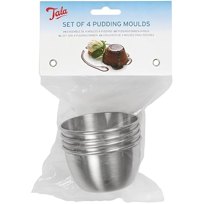 Tala Set 4 Pudding Moulds  8cm dia x 5cm dia - Image 3