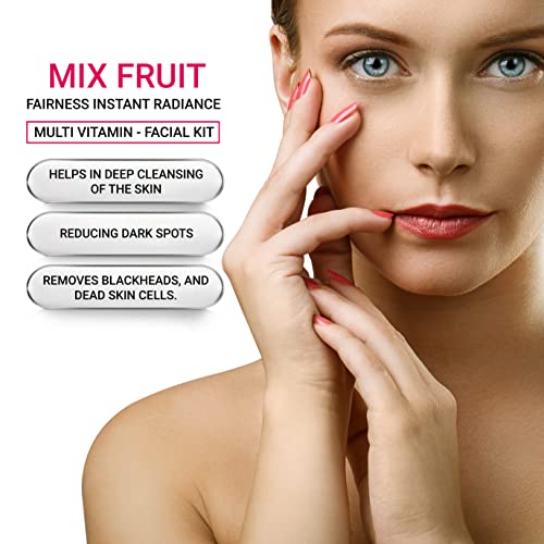 Herbal Tree Mix Fruit Facial Kit For Detoxifies, Rejuvenating, Brightening & Glowing Skin With Multifruits Extracts & Multi Vitamins For Reduce Wrinkle & Fine Lines | Women & Men (525 Gm + 5 Ml) - Image 2