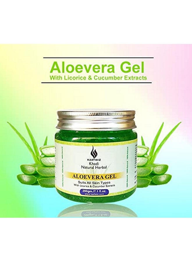 Khadi Herbal Herbigiri Herbal Aloevera Face Gel With Liqorice & Cucumber Extracts - Image 4