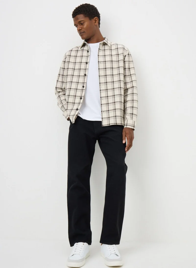 Matalan Ecru Check Textured Shacket