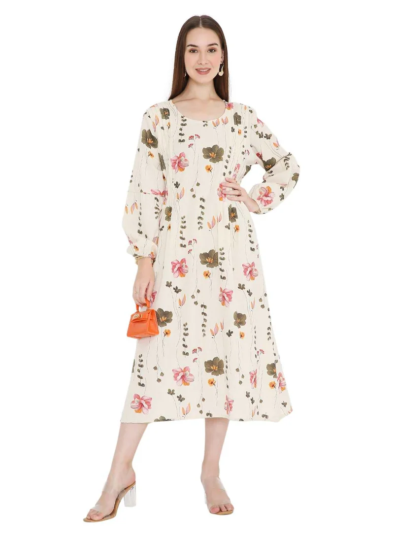 HANA & SARA HIGH QUALITY SHORT PRINTED FARASHA ARABIC KAFTAN JALABIYA DRESS