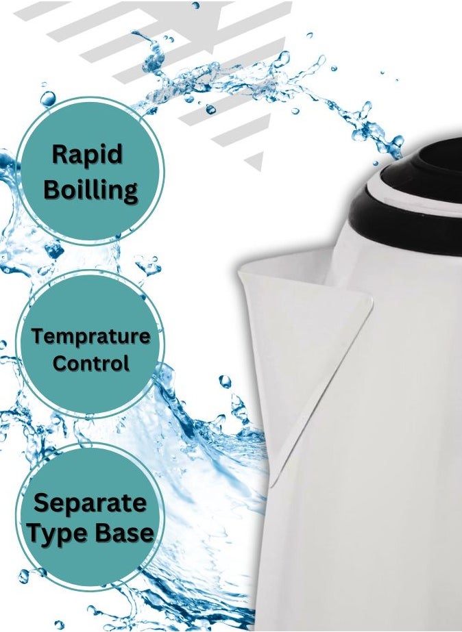 Microplus - Microplus Rapid Boil Electric Kettle - 1500W | 1.5L Capacity | Fast Heating | 360° Rotary Base | Auto Shut-Off | Boil Dry Protection | Stainless Steel Body | Non Slippery Handle | Instant Hot Water for busy professionals, families, office workers & tea coffee enthusiasts - Image 1