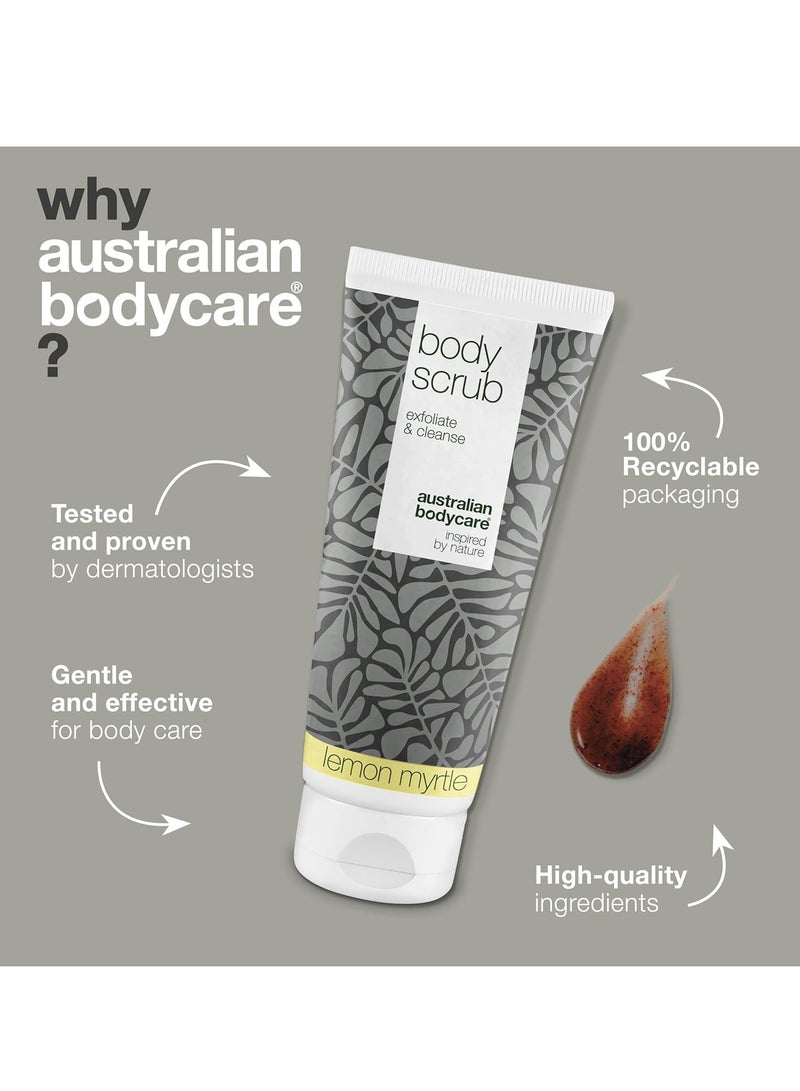 أستراليان بودي كير مقشر الجسم الأسترالي للعناية بالجسم للنساء والرجال 200 مل مقشر للجسم بزيت شجرة الشاي والليمون والآس مقشر للقدمين للبشرة الجافة لعلاج حب الشباب على الظهر والجسم بزيت شجرة الشاي الأسترالي - Image 3