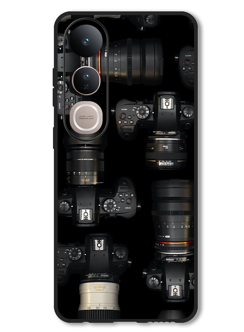 Theodor Case Compatible with Vivo V50 Lite Protection Shockproof Bumper Cover cameras_lenses_photo - Image 1