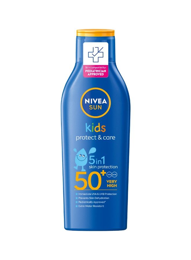 NIVEA Sun Kids Lotion, Uva & Uvb Protection, Protect & Play Moisturizing, Spf 50+, 200ml - Image 1