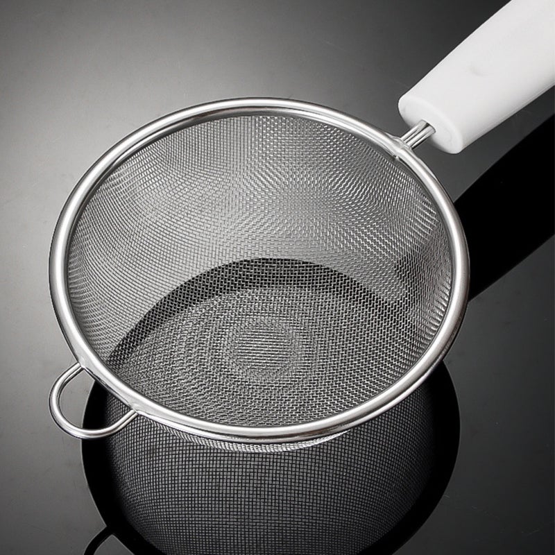 Fine Mesh Skimmer Spoon Stainless Steel Fine Mesh Food Strainer Kitchen Frying Tool for Oil Filter Skimming Grease Foam Small - Image 5