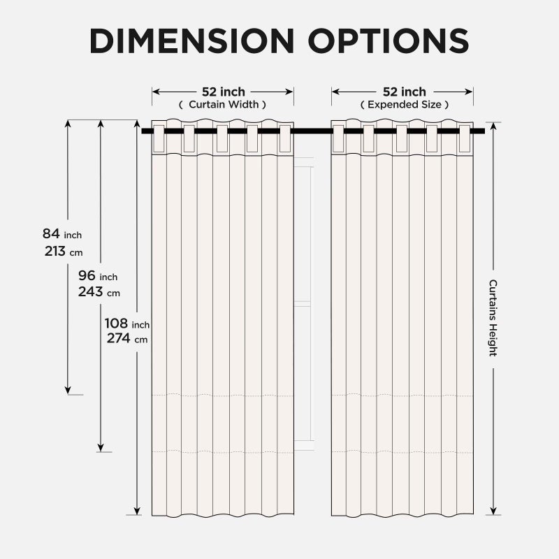 Joydeco Blackout Curtains 96 Inches Long, Thermal Insulated Black Out Curtains 2 Panels Set for Bedroom, Room Darkening Drapes for Living Room Window (W52 x L96 Inch, Light Beige) - Image 5