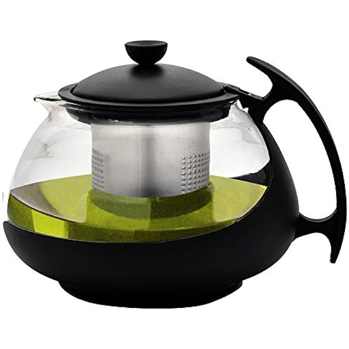 وندر شيف جهاز WONDERCHEF PICCOLO GLASS FLAVORUSER مع مكبس كهربائي، 750 مل، أسود، فلتر شبك من الفولاذ المقاوم للصدأ - Image 3