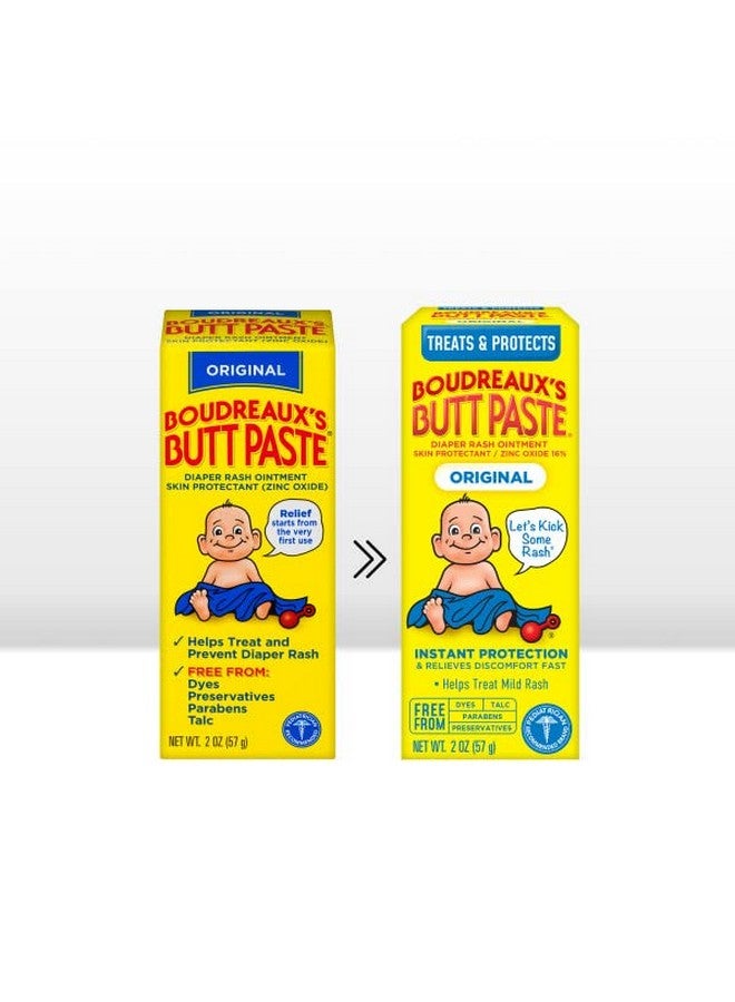 Boudreaux's Butt Paste Boudreauxs Butt Paste Diaper Rash Ointment, Vjbqdk, Original - Contains 16% Zinc Oxide - Pediatrician Recommended - Paraben And Preservative-Free - 2Pack (4 Ounce) - Image 3