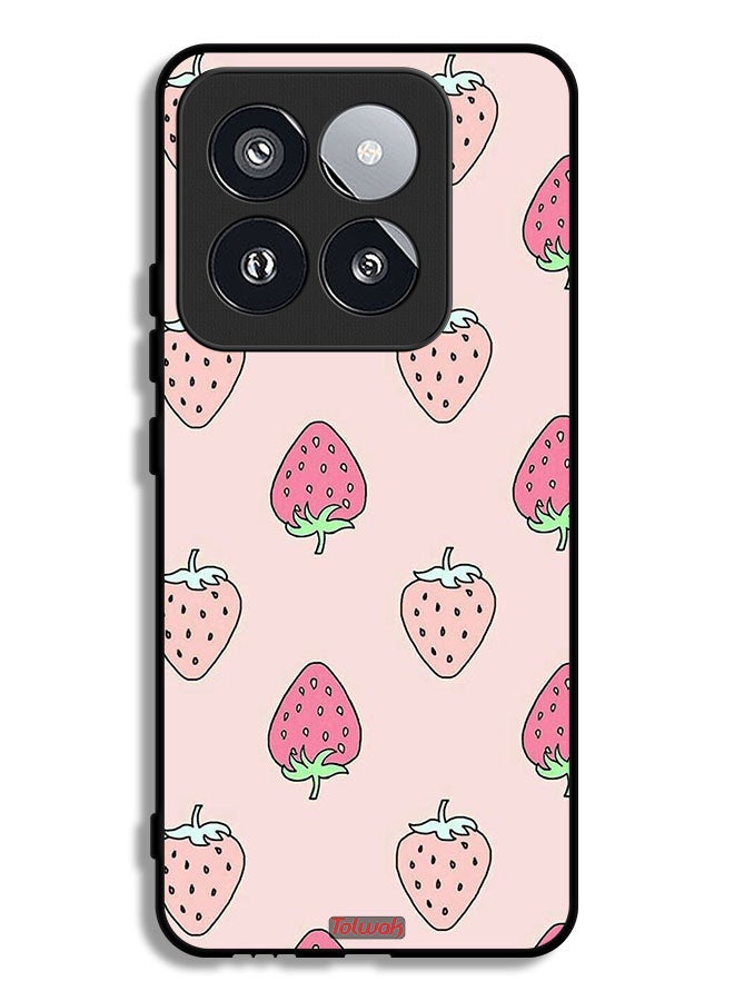 Tolwak Xiaomi 14 Pro Protective Case Cover Strawberry Icon - Image 1