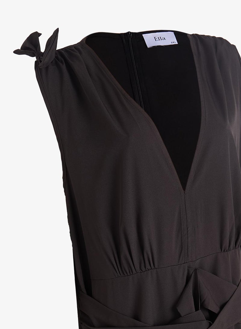 Ella Plus Sleeveless Dress With Ruffled Hem - Image 4