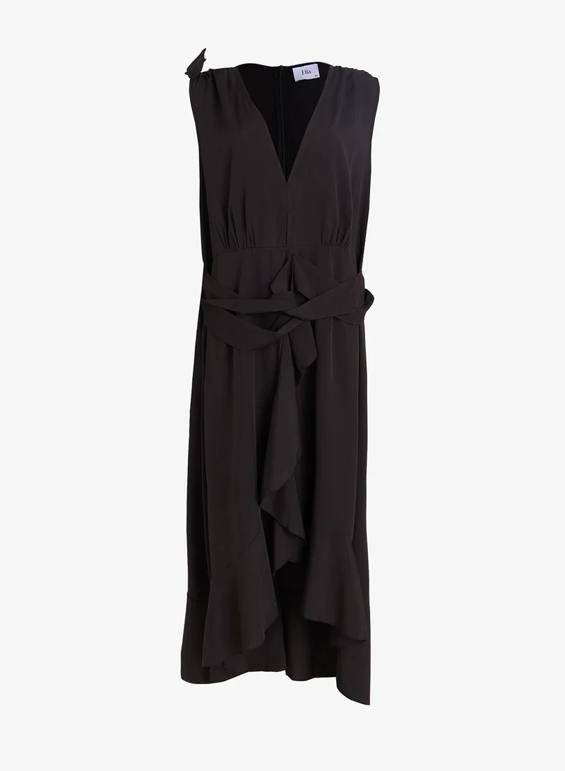 ايلا بلس فستان بلا أكمام بحافة مكشكشة