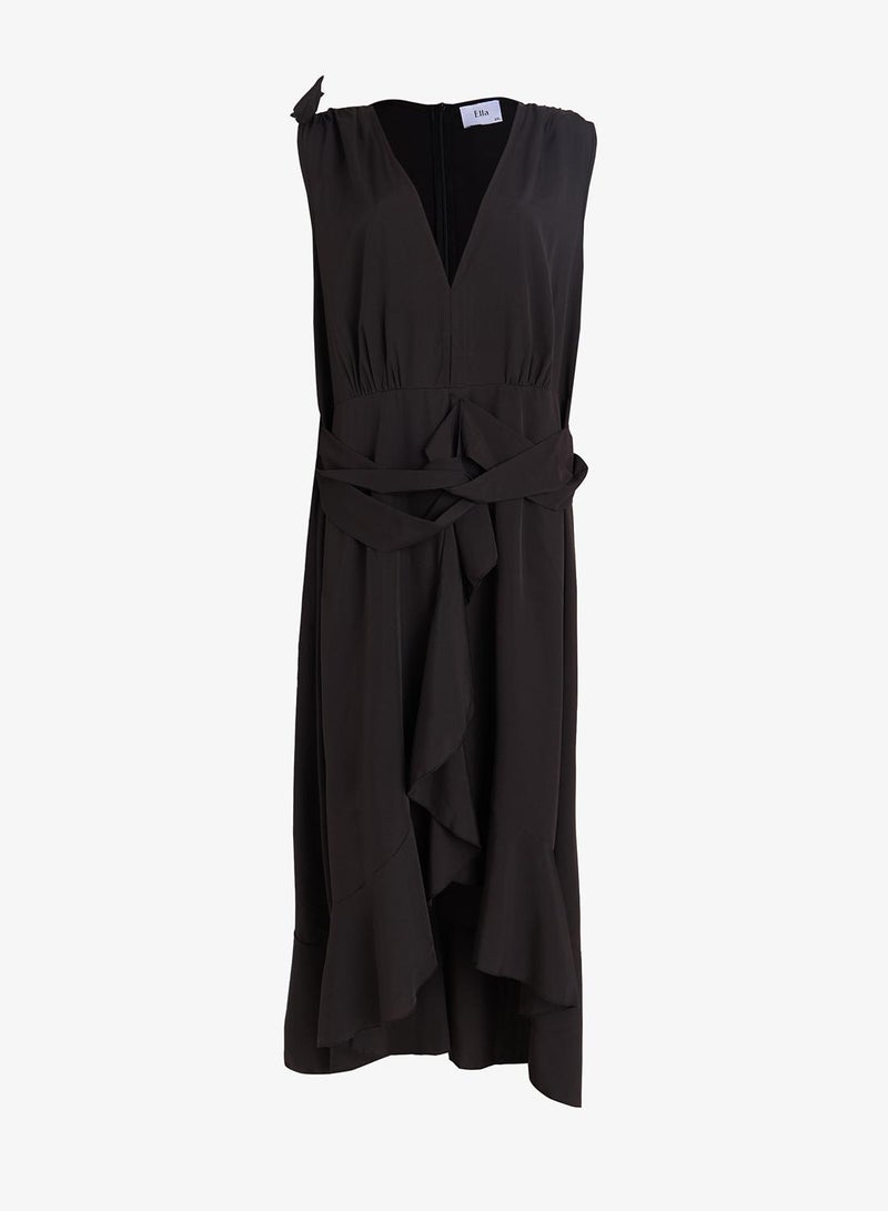 Ella Plus Sleeveless Dress With Ruffled Hem - Image 2