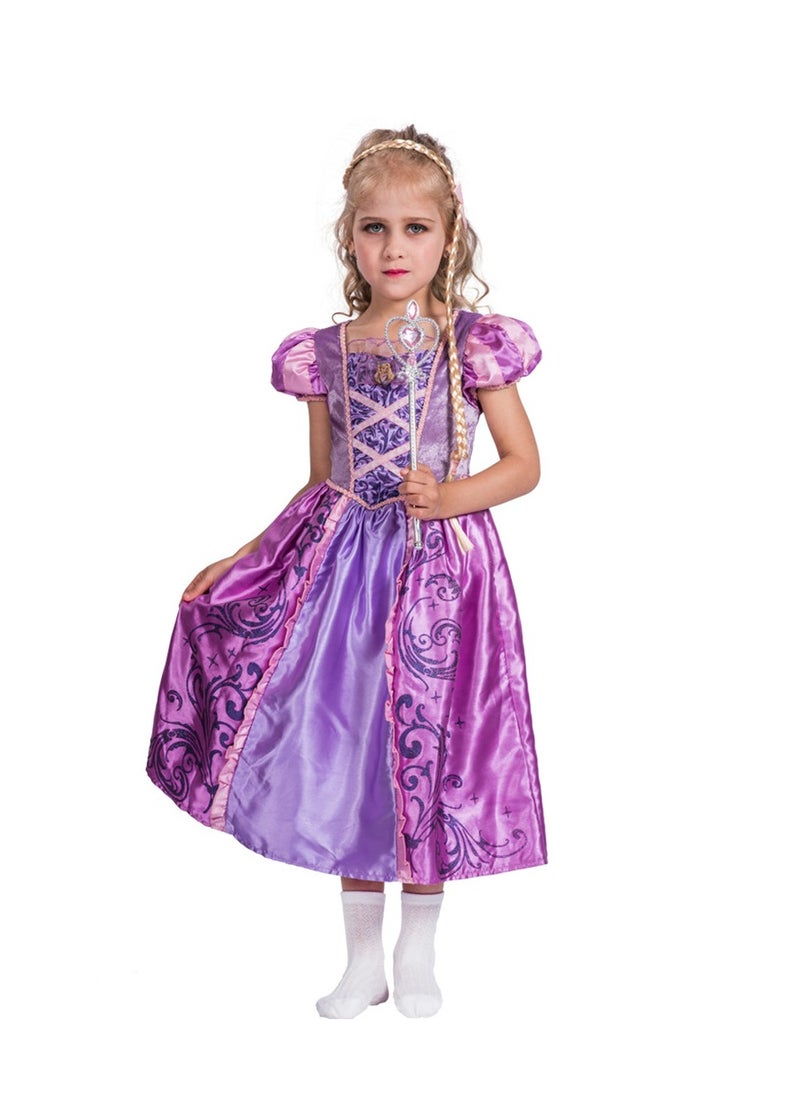 YelaJoy Princess Dress Up Girls Party Cosplay Girl Clothing With Headwear Birthday Gifts  - Image 1