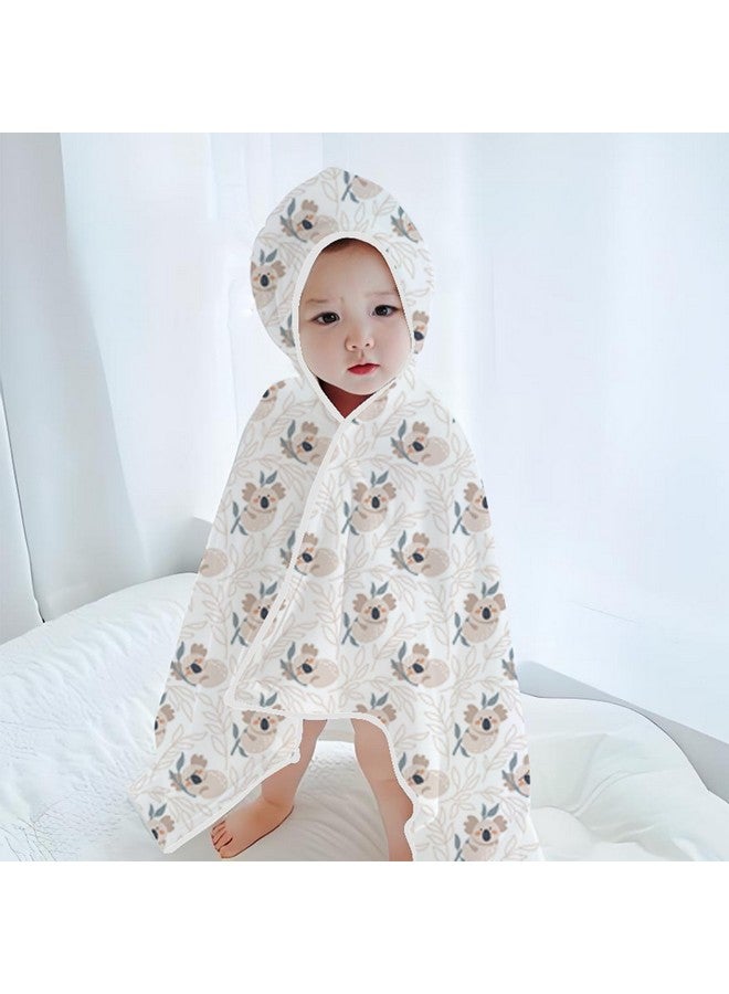 CoolaPeach Hooded Baby Towels for Newborn,32x32 Inches,Baby Bath Towels,2-Pack,Hooded Towels for Baby,Infant,Toddler and Kids(Koala) - Image 3