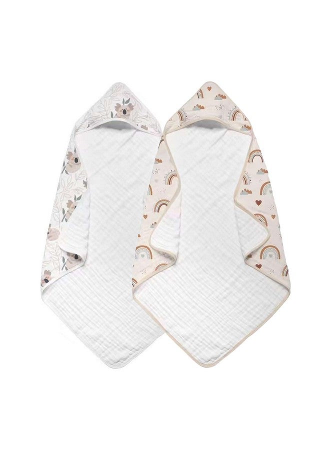 CoolaPeach Hooded Baby Towels for Newborn,32x32 Inches,Baby Bath Towels,2-Pack,Hooded Towels for Baby,Infant,Toddler and Kids(Koala) - Image 1