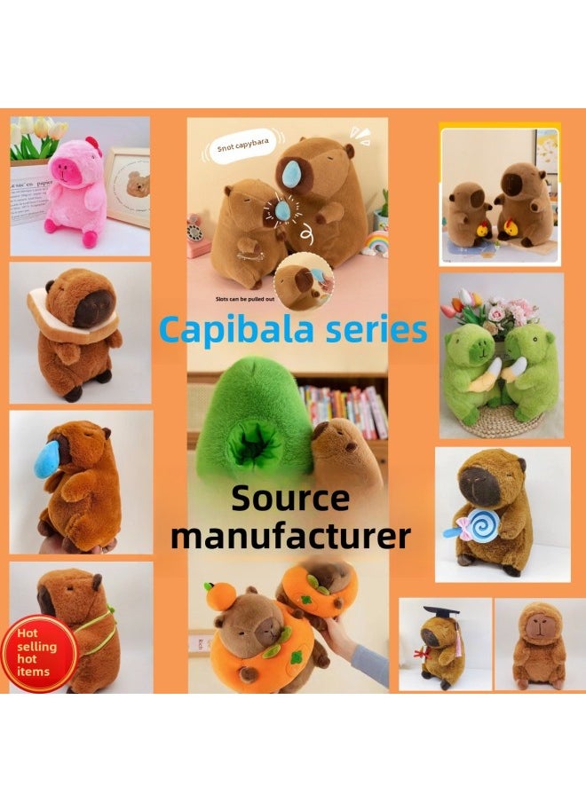 null - Explosions Kapibala Capybara Series Plush Toy Doll Grab Machine Doll Birthday Gift Wholesale-Specifications:Same Style As Nezha|European Mink Chicken Capybara-chick Kola (50cm )-Color:18-55 - Image 1