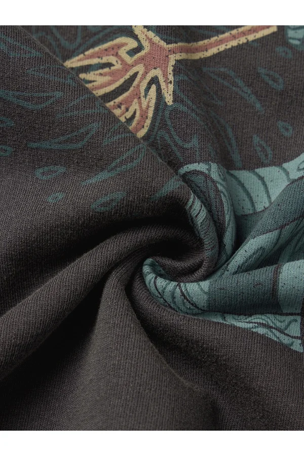 The Souled Store Dark Grey The Souled Store Men Mythology Suryaputra Graphic Printed Dark Grey Oversized T-Shirts for Men | Best Price UAE