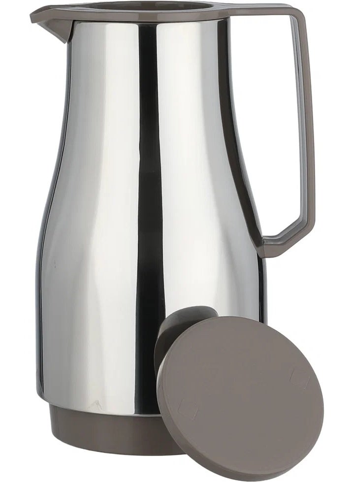 helios Thermos, 0.6 Liter, Glass Interior - Silver Cappuccino - Image 4