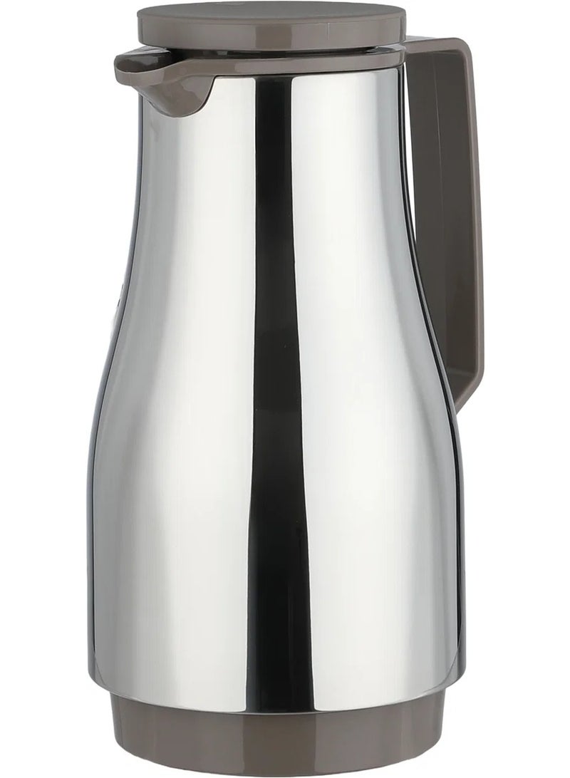 helios Thermos, 0.6 Liter, Glass Interior - Silver Cappuccino - Image 3