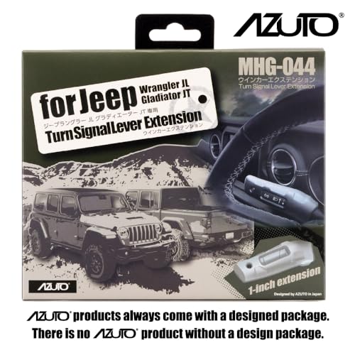 AZUTO Turn Signal Lever Extension Blinker Switch Extension for Jeep Wrangler (JL) / Gladiator (JT) 2018-2026 Black Color Wrangler Accessories Indicator Switch Extension - Image 3