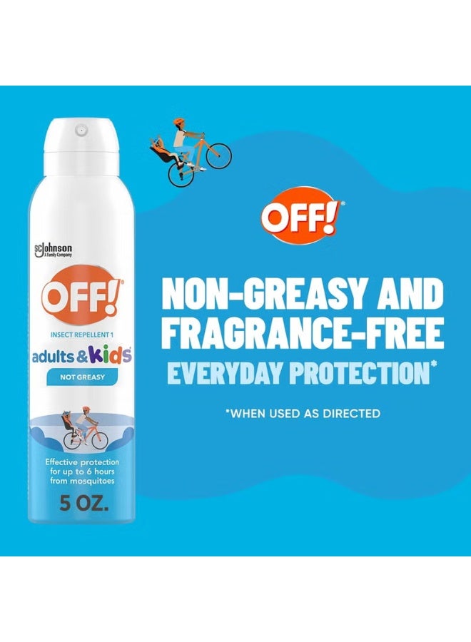 Insect Repellent Aerosol for Adults & Kids, Fragrance-Free Bug Spray for Everyday Protection from Mosquitoes and Ticks, 5 oz